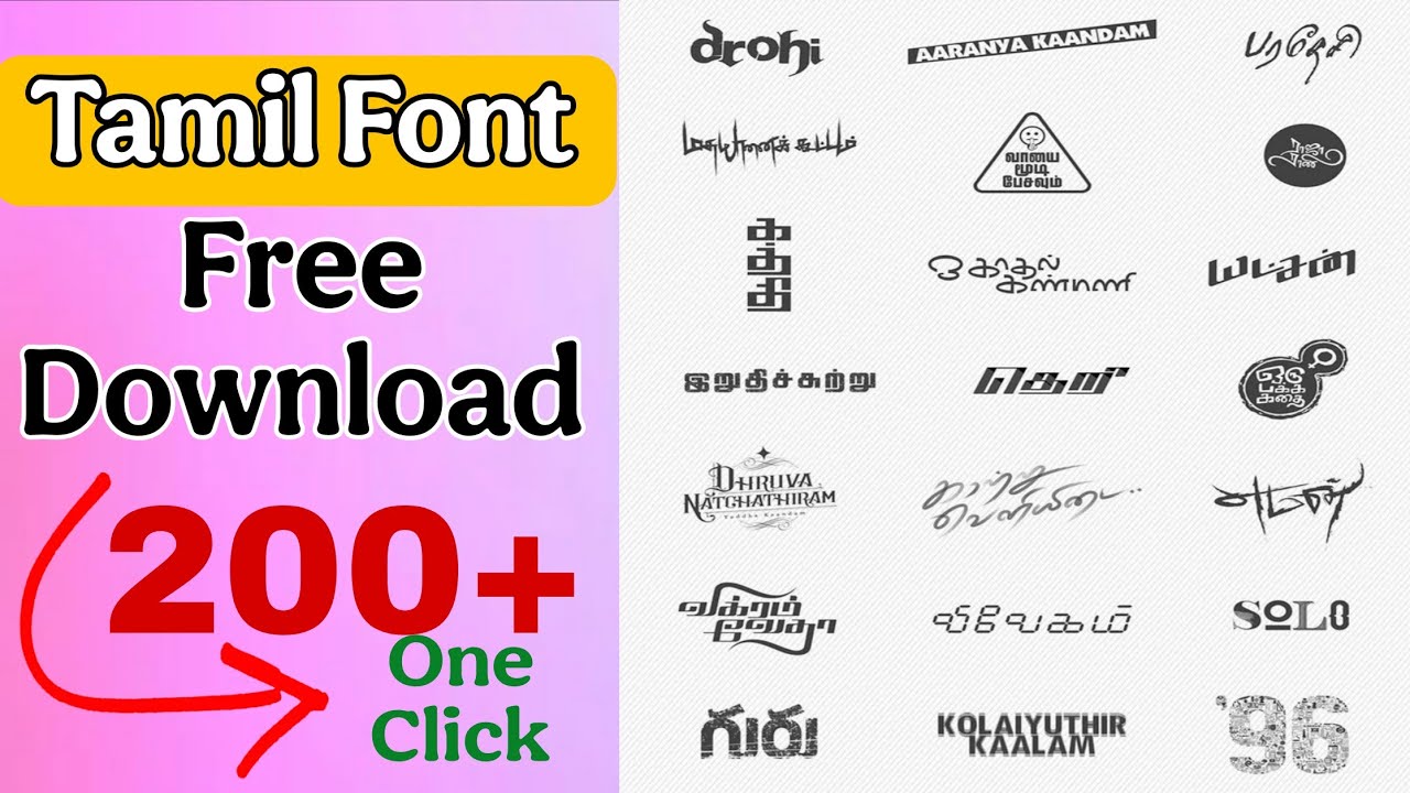 500+ Free Tamil Fonts Download – Trending & Stylish Tamil Fonts 2026 😍✍️picsart