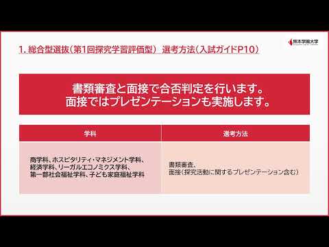 経済学科 総合型選抜