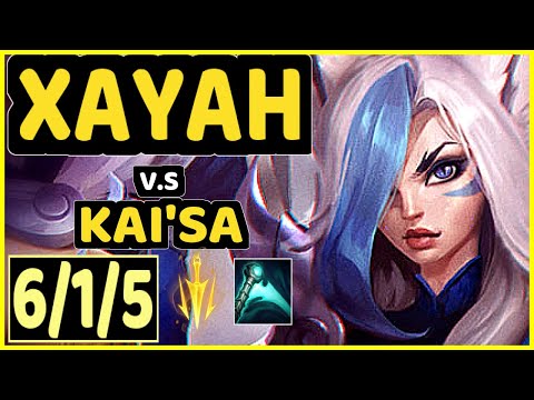 DEáDLY (XAYAH) vs KAI'SA - 6/1/5 KDA BOTTOM ADC CHALLENGER GAMEPLAY - EUW