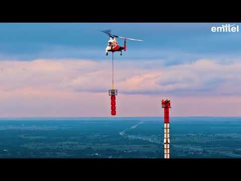 Wymiana anten na maszcie w Rykach EMITEL & POLAND ON AIR by Maciej Margas & Aleksandra Łogusz