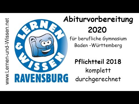 Mathe Abitur 2020 Vorbereitung Pflichtteil 2018 komplett durchgerechnet