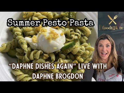 Light and Fresh Summer Pesto Pasta with Roasted Beets - Daphne Brogdon on FoodtokTV Channel