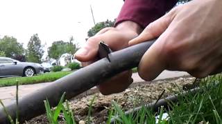 DIY - How to repair a cut sprinkler hose