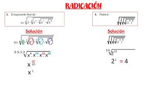 RADICACIÓN - EJERCICIOS CON RAÍCES