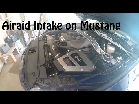 Airaid Intake Before and After on 2015 Mustang GT