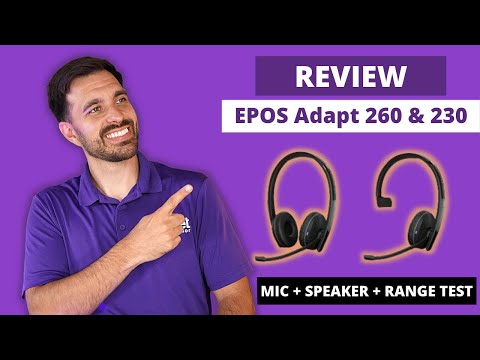 EPOS Adapt 260 & 230 Bluetooth Wireless Headset In-Depth Review - LIVE MIC TEST!