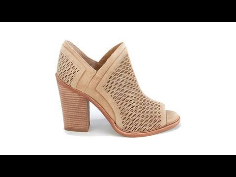 Vince Camuto Karini Suede OpenToe BlockHeel Shootie