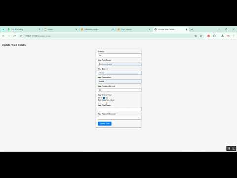 Railway Management System in Python Projects