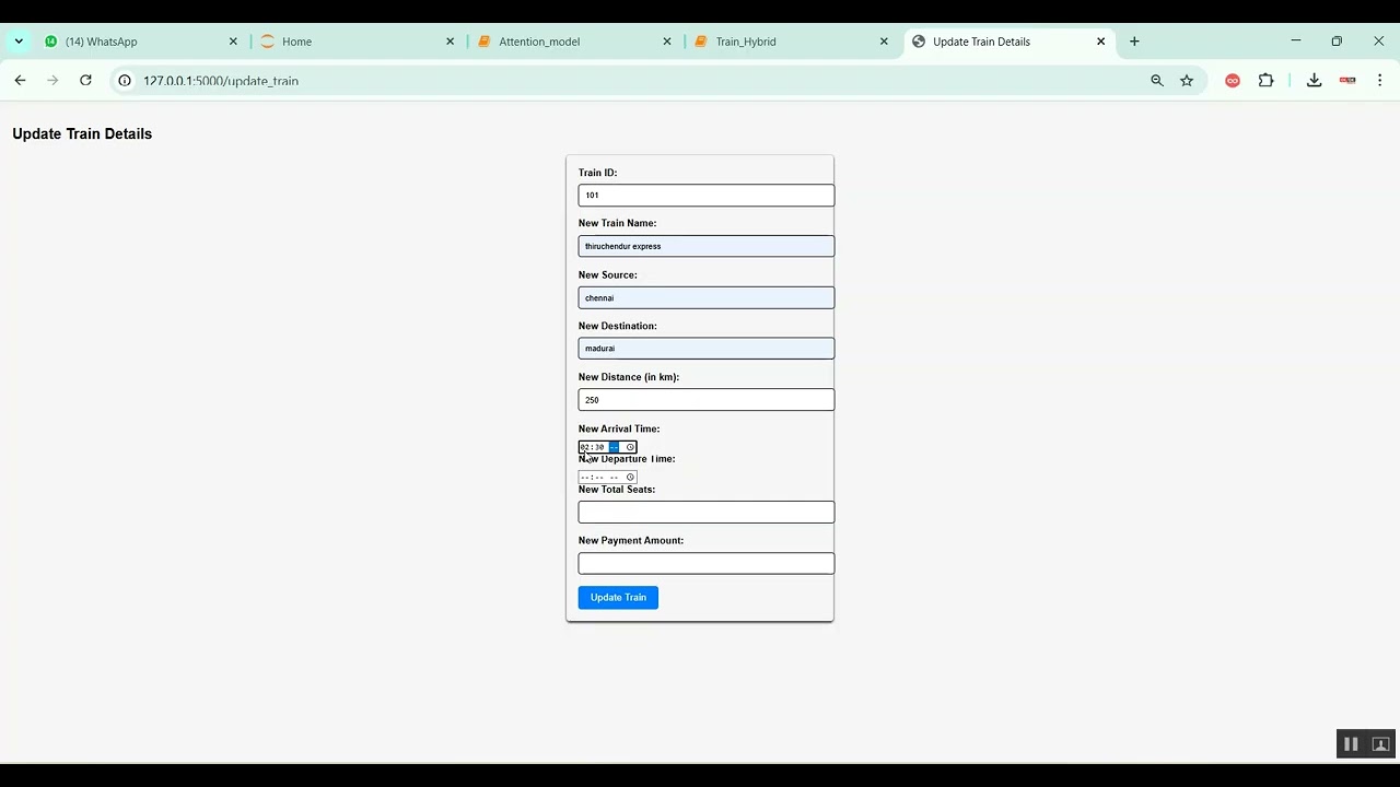 Railway Management System in Python Projects