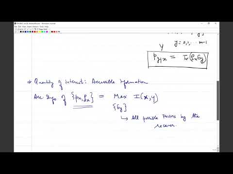 QEC and Quantum Information Theory: Lecture 23 The Holevo Bound