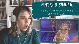 REACTING TO The Masked singer The Sun Performances - LeAnn Rimes