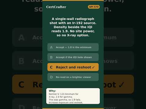Video: API 570 — Three of these four answers look right. Only one survives the code.