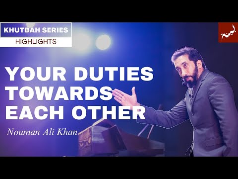 Conflicts Between Spouses - Khutbah Highlights - Nouman Ali Khan
