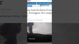 Gunung Anak Krakatau Erupsi hingga 4 Kali, Ketinggian Abu hingga 500 Meter