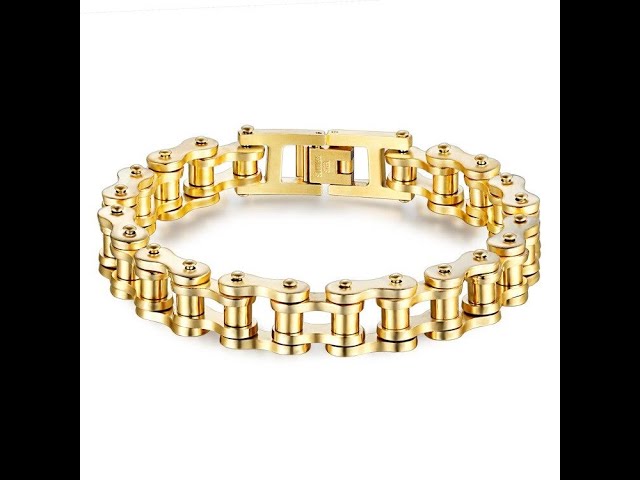 Vídeo relacionado con Ockyunoo Pulsera de Bicicleta para Hombre, Pulsera de Cadena de Motociclista de Acero Inoxidable, Pulsera de Eslabones de Punk Rock, Joyería de Cadena de Eslabones de Brazalet (Platino)