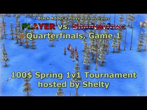 Shelty's Spring Tournament, QF - PLAYER vs. Shadowfaxx, Game 1 - Age of Mythology: The Titans