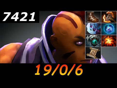 Dota 2 Anti-Mage 7421 MMR 19/0/6 (Kills/Deaths/Assists) Ranked Full Gameplay