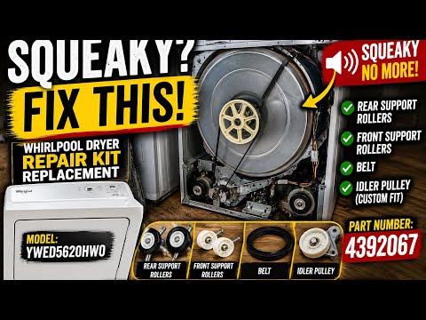 Whirlpool Dryer Squeaking? Full Repair Kit Replacement (4392067)
