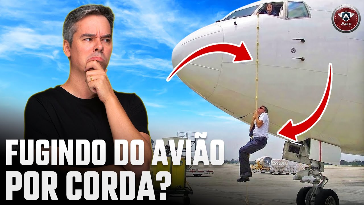 Pilotos FUGINDO do AVIÃO com CORDA?