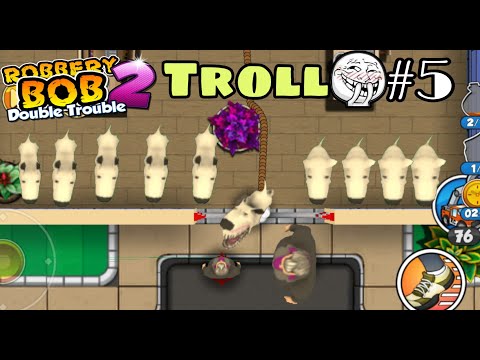 Robbery Bob 2 Troll : Mafia Boss Costume - Use Rc Car - Teleportation Mine - Toxic Donut Part 5
