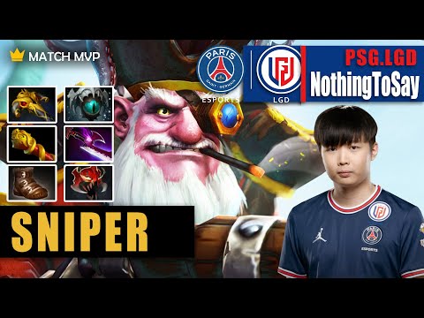 Sniper Mid | PSG.LGD.NothingToSay | 12K MMR PRO SNIPER 22 KILLS EZ MMR | 7.31b Gameplay Highlights