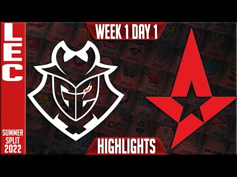 G2 vs AST Highlights | LEC Summer 2022 W1D1 | G2 Esports vs Astralis