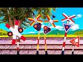 A Railroad Crossing Picks Up Something Caught In A Tree Plankorsning
