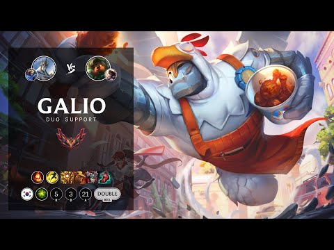 Galio Support vs Nautilus - KR Grandmaster Patch 12.10