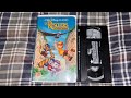 Opening Closing To The Rescuers Down Under 1992 Canadian VHS