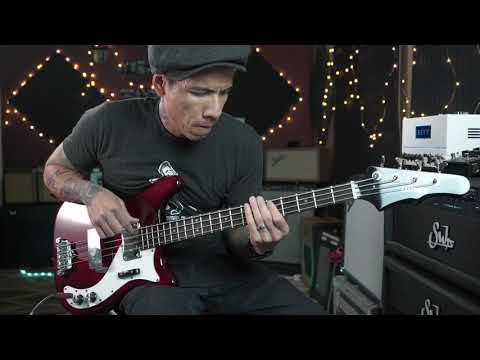 Eastwood Newport Solid Mahogany Body One Piece Set Mahogany Neck 4-String Electric Bass Guitar image 9