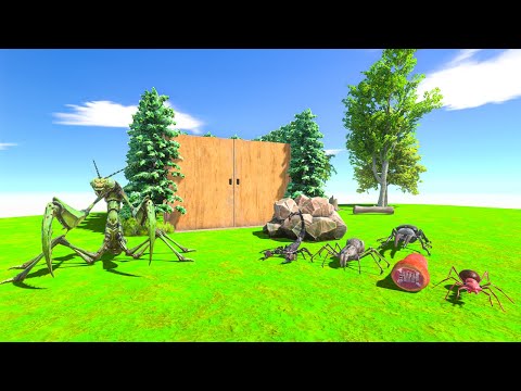 MANTIS vs INVERTEBRATES NEIGHBORS ARBS - Animal Revolt Battle Simulator