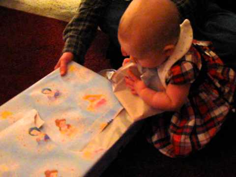 First wrapping paper to tear.