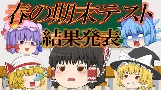 【ゆっくり茶番】ゆっくり春の期末テスト！！（定期試験）　東方No. 1バカを決めろ！！　めちゃいけパロディ【衝撃結果】