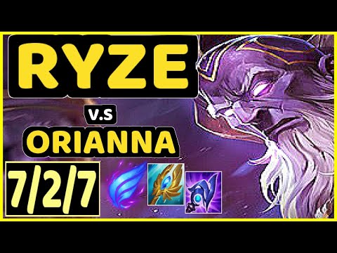 RYZE vs ORIANNA - 7/2/7 KDA MID GAMEPLAY - EUW Ranked GRANDMASTER
