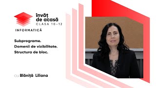 "Subprograme. Domenii de vizibilitate. Structura de bloc"