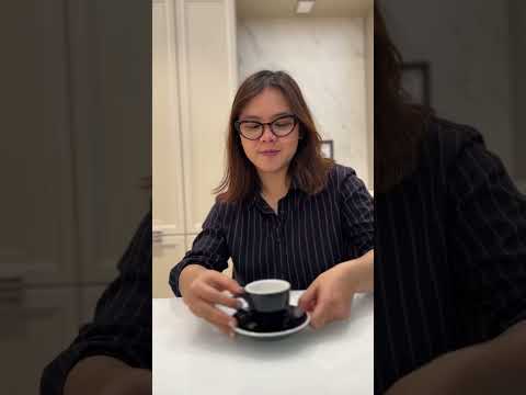 Gambar Kris Cangkir Espresso Keramik Dengan Saucer 88 ml - Hitam