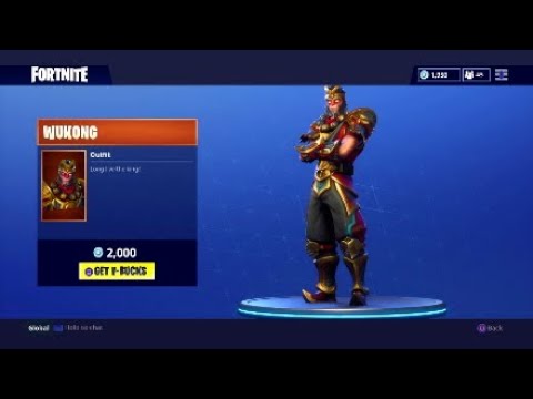 *New Lengendary Skin/OutFit Wukong Monkey - FORTNITE Battle ROYALE