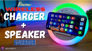 SWARMIR  Bluetooth Smart Mini Speaker with Wireless charger & RGB Ambient Light | Unboxing & review
