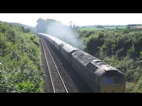 47614 and 47805 climb over Hemerdon