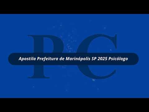 Apostila Prefeitura de Marinópolis SP 2025 Psicólogo