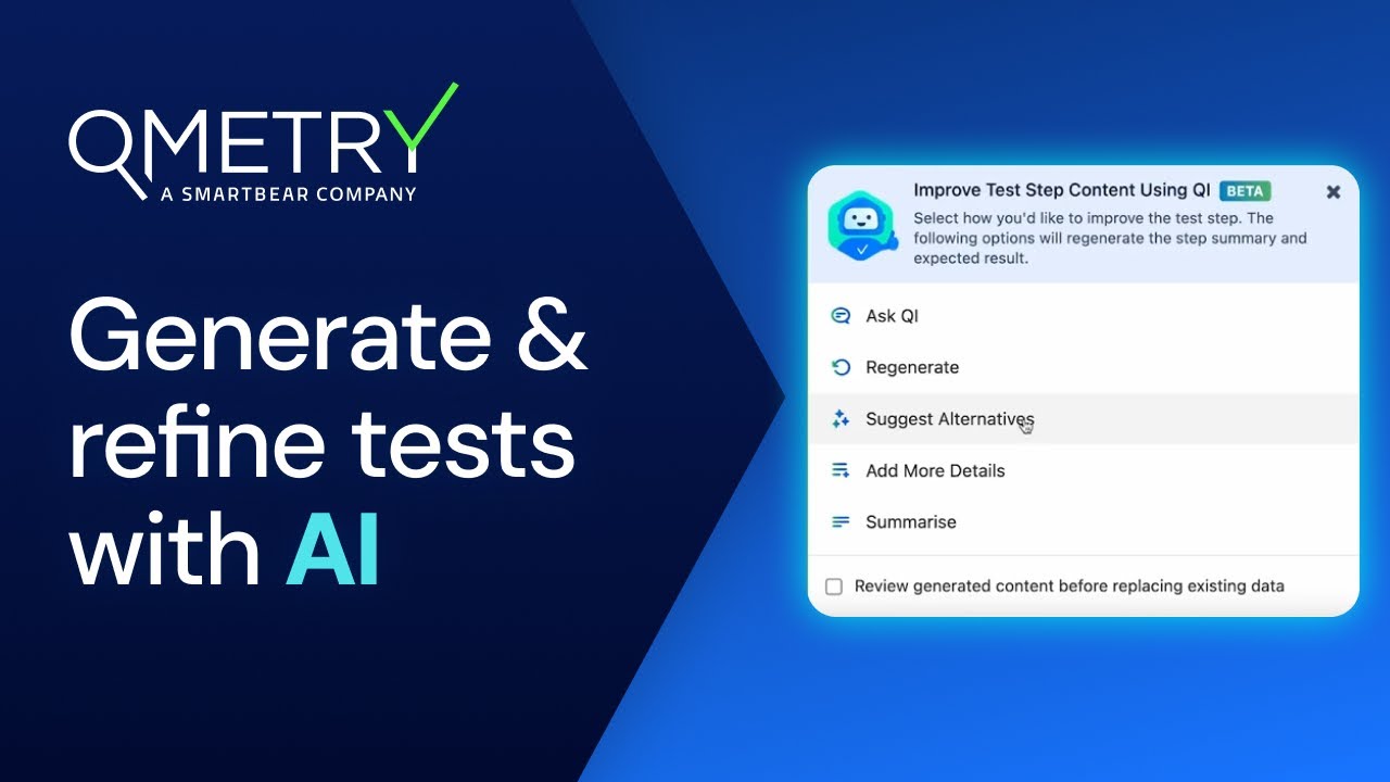 SmartBear QMetry’s AI-based test generation: Execute tests in minutes