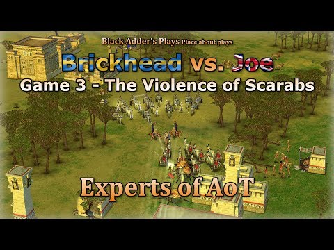 Experts of AoT: The Violence of Scarabs - Brickhead v Joe G3 - Ra v Isis Lagoon - Age of Mythology