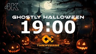 19 Minute Ghostly Halloween Timer with Alarm 🎃| #Halloween #SpookyTimer #HalloweenCountdown #Spooky