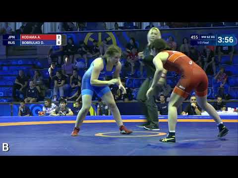 1/2 WW - 62 kg: A. KODAMA (JPN) v. D. BOBRULKO (RUS)
