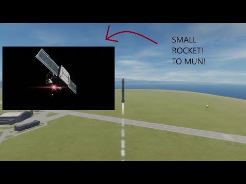KSP - Sending A Tiny Mun Probe With a Fully Reusable Small Rocket