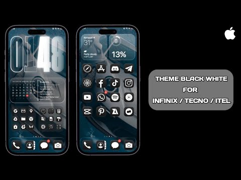 THEME IOS DARK WHITE | INFINIX / TECNO / ITEL