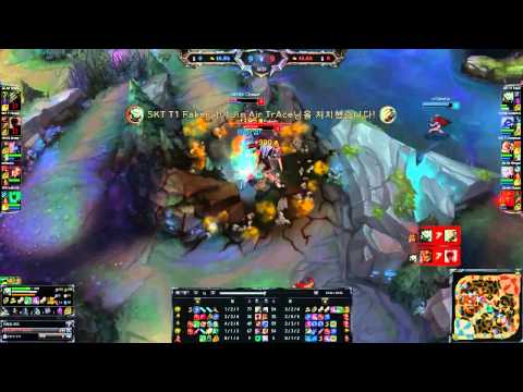 SKT T1 Faker   Rengar vs Master Yi   Jin Air TrAce, KR LOL SoloQ Highlights