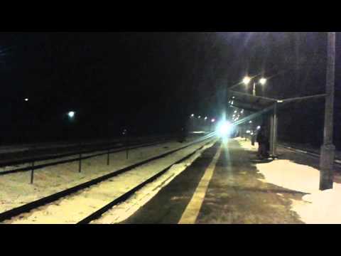 Wjazd EP07 na stację Poronin