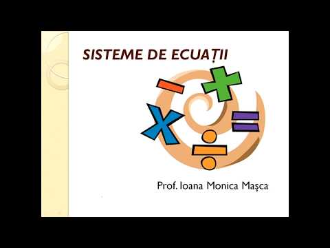 Matematica Gimnaziu   Sisteme de ecuatii