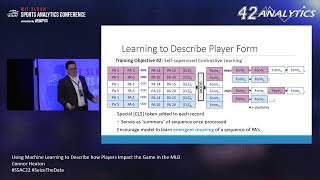 SSAC22: Using Machine Learning to Describe how Players Impact the Game in the MLB